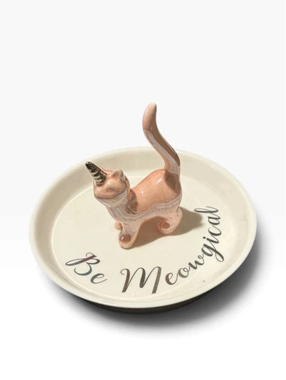 Villa Décor Be Meowgical Cat Unicorn Ceramic Trinket Ring